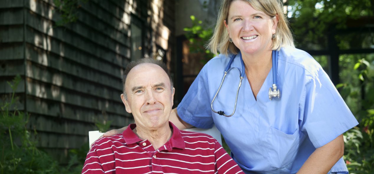 nurse with older gentleman