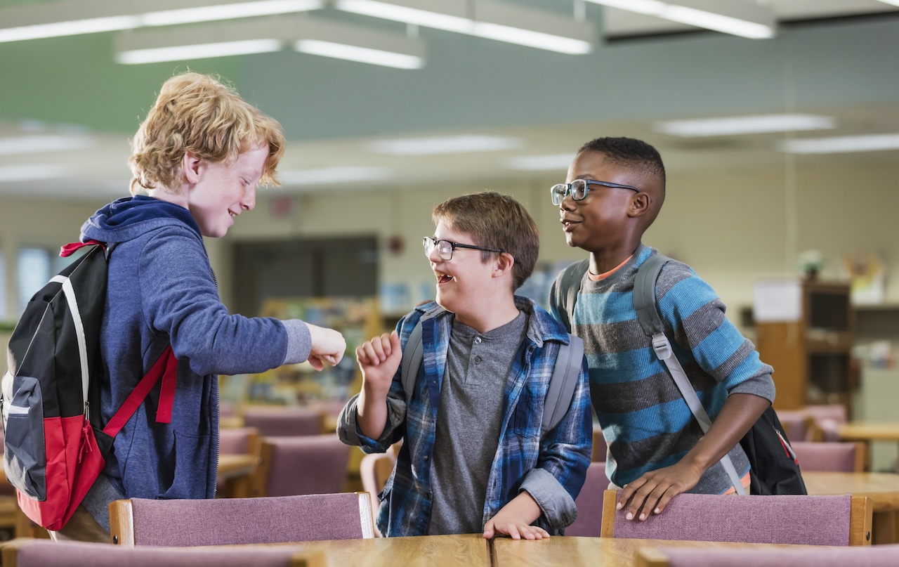 Student with disabilities with two other students